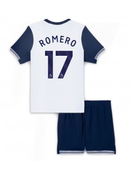 Otroški Nogometna dresi replika Tottenham Hotspur Cristian Romero #17 Domači 2024-25 Kratek rokav (+ hlače)